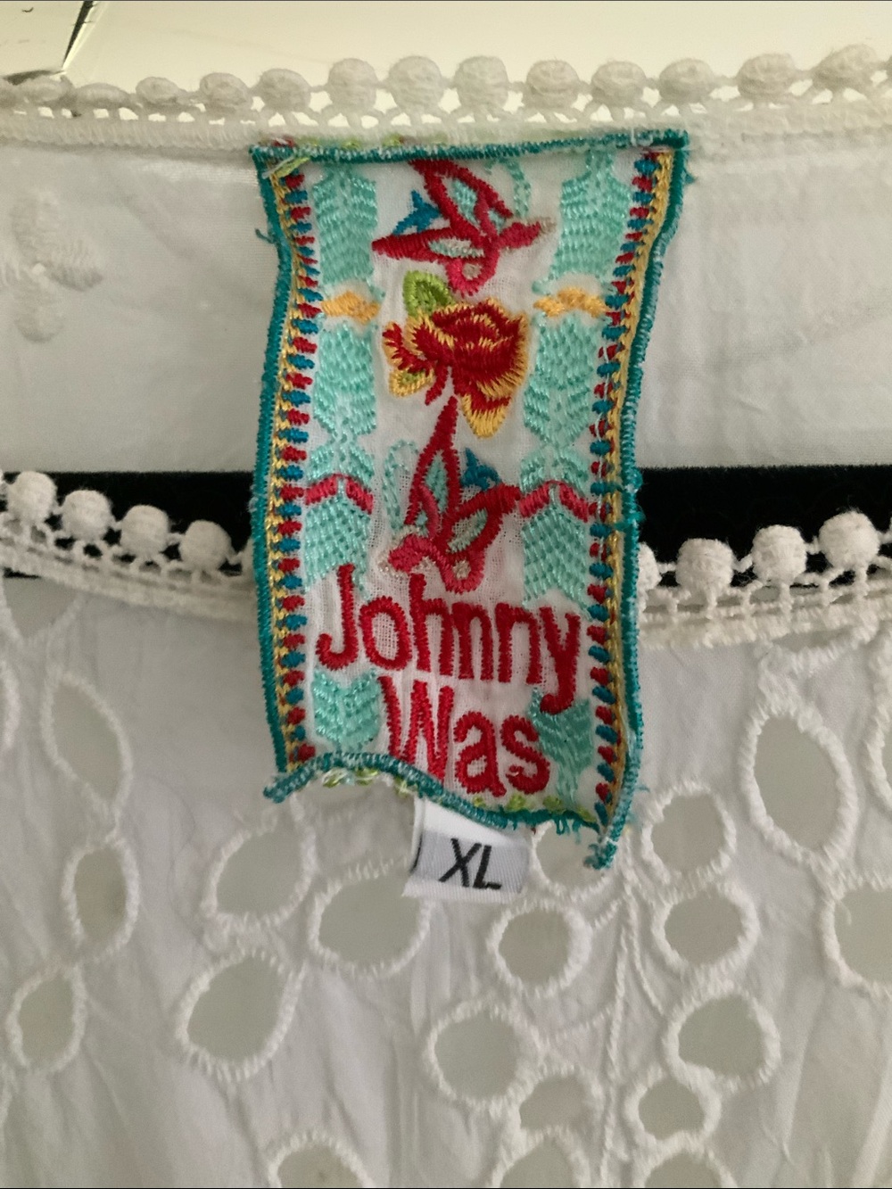 Johnny Was white tunic top - Picture 3 of 6